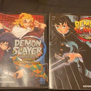 Demon slayer volume 12 and demon slayer stories of water and flame
